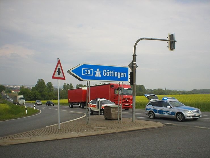 Crash an der Abfahrt