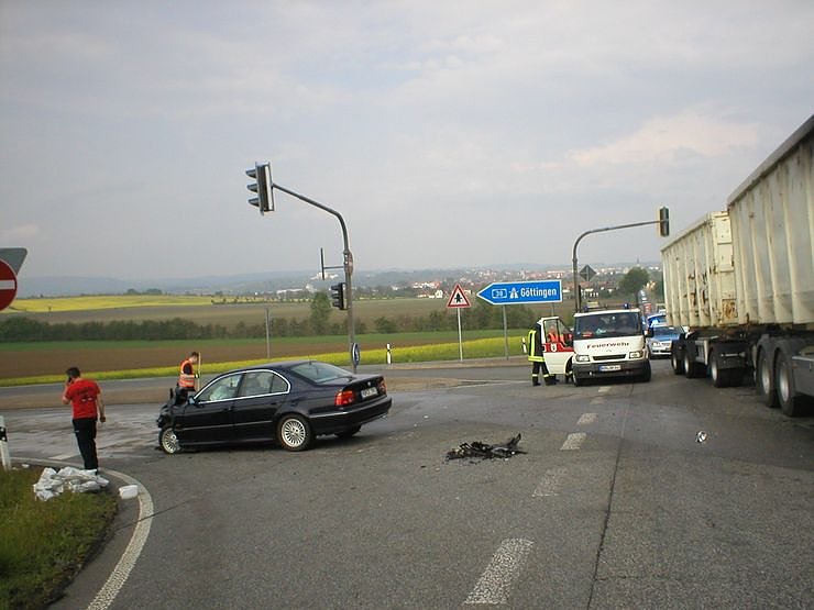 Crash an der Abfahrt