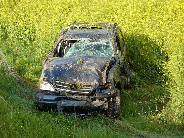 Crash auf der Autobahn