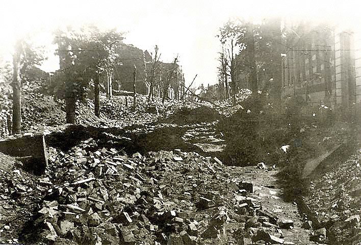 Nordhausen nach der Zerst&ouml;rung