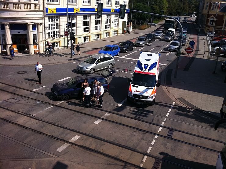 Crash auf Kreuzung