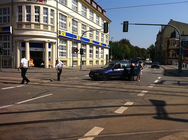 Crash auf Kreuzung