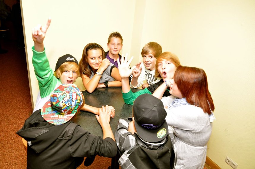 Junge Party im Klubhaus