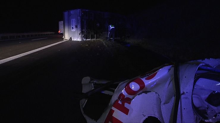 Crash auf der Autobahn