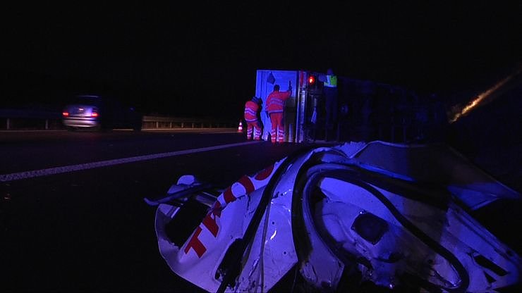 Crash auf der Autobahn