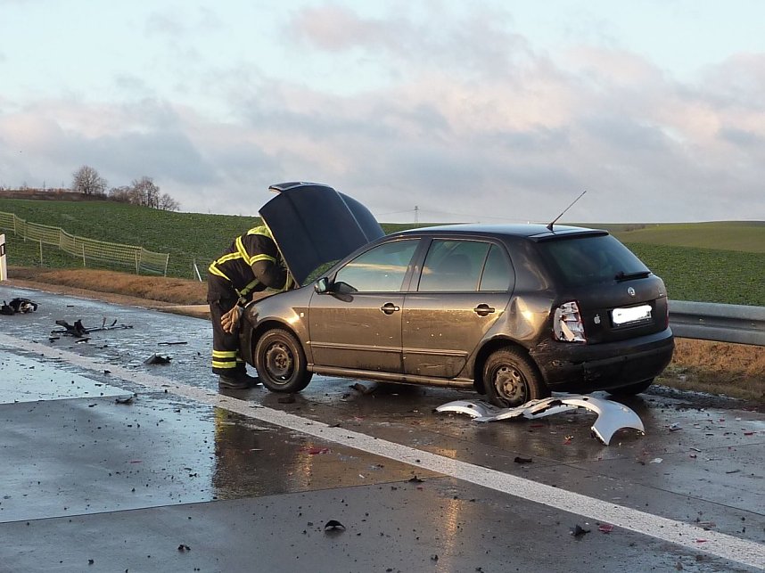 Crash auf der Autobahn