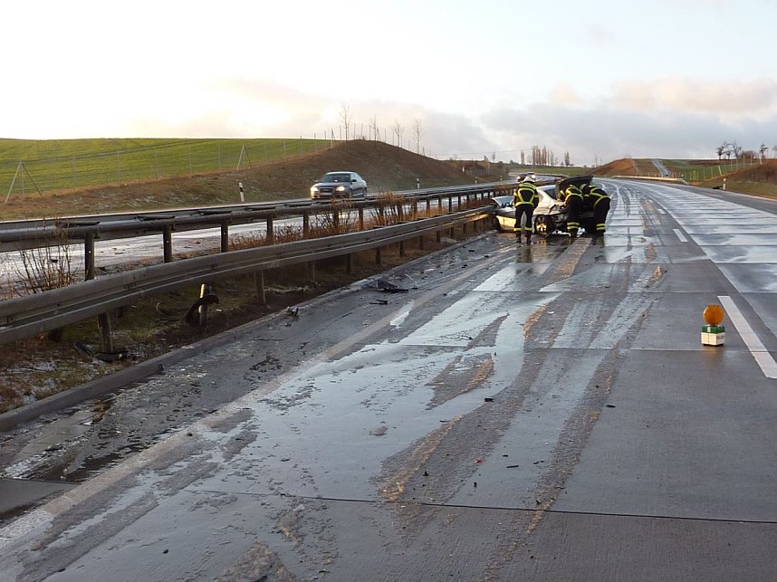 Crash auf der Autobahn