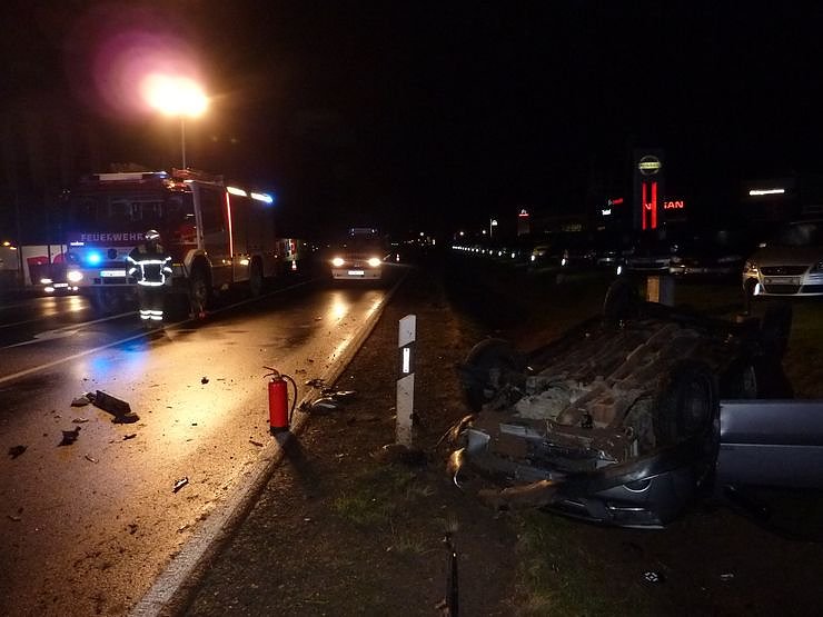 Unfall zwischen Nordhausen und Bielen