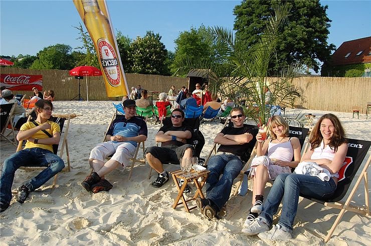 Partyfeeling am Nordstrand