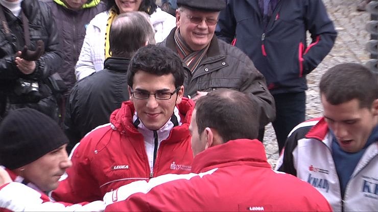 Empfang vor dem Nordh&auml;user Rathaus