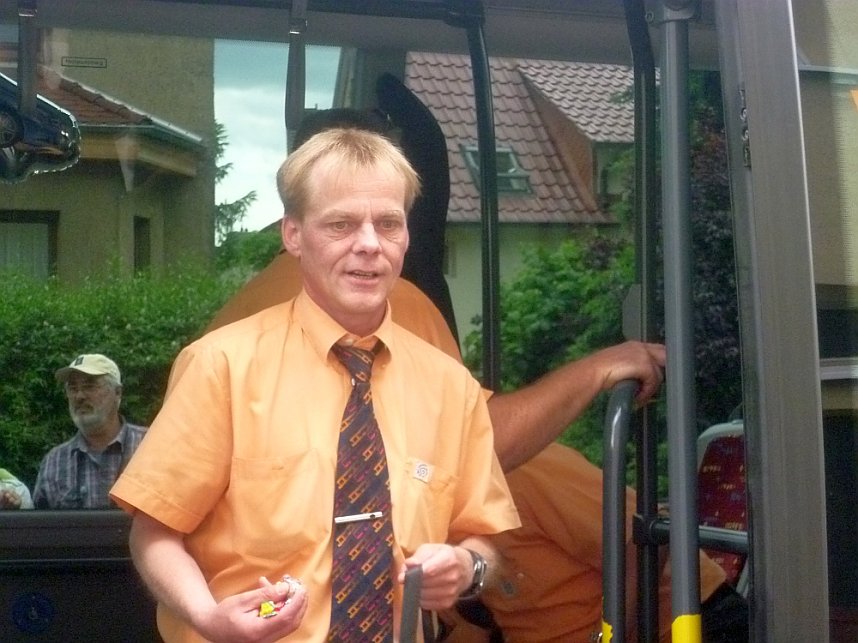 Beim Festumzug mit dabei: Martin, der Busfahrer