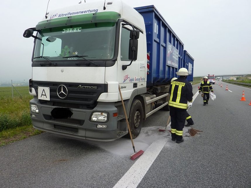 &Ouml;lspur auf der A 38
