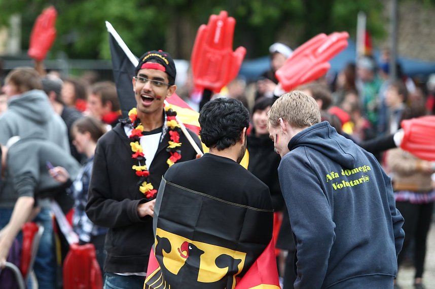 Spannung vor dem Spiel