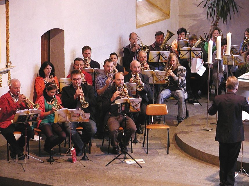 Bl&auml;sergotesdienst in St. Marin