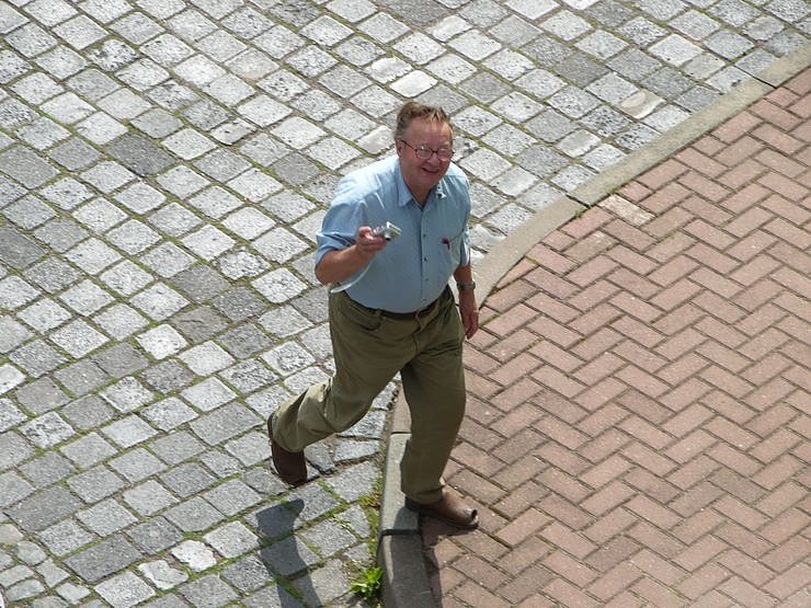 Beringung der Jungst&ouml;rche in G&ouml;rsbach - B&uuml;rgermeister Junker