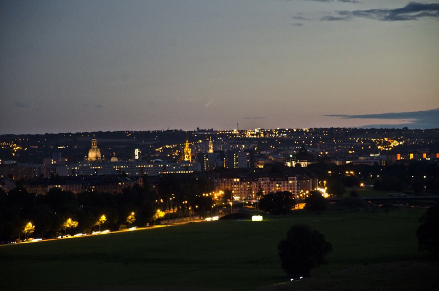 Nacht der Schl&ouml;sser, Blick auf Dresden