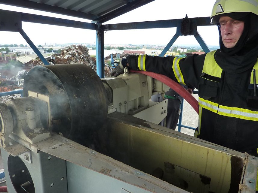 Brand in F&ouml;rderschnecke