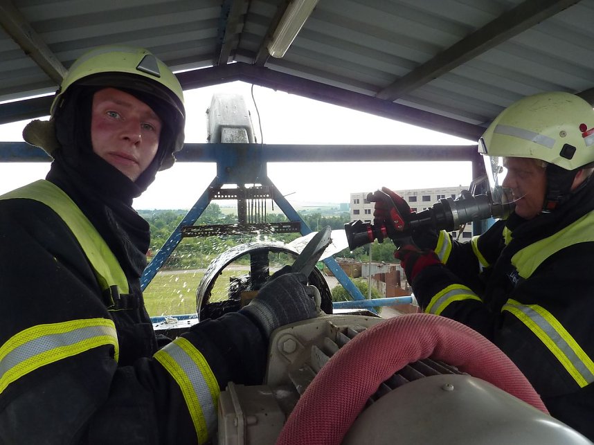 Brand in F&ouml;rderschnecke