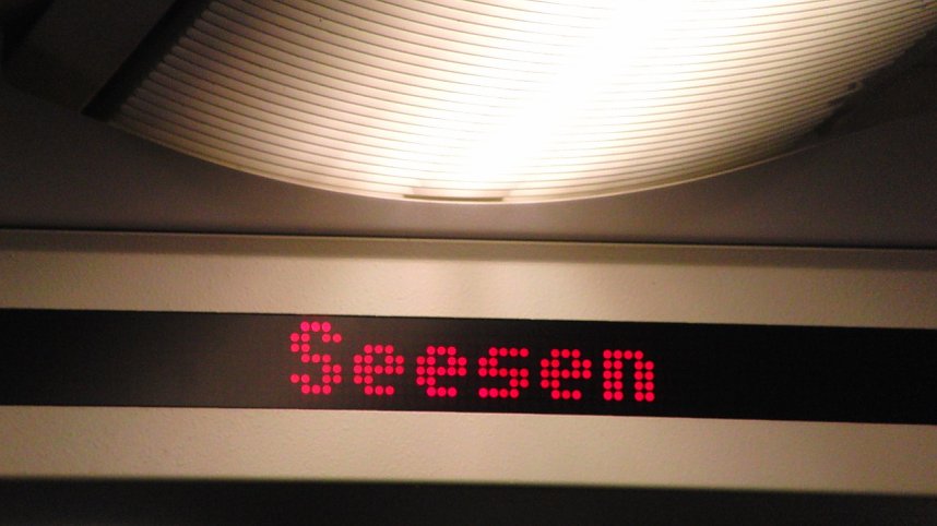 Von West nach Ost: kurz vorm Startort Seesen im Zug