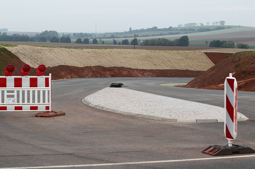 Die Anschlussstelle zwischen Gro&szlig;wechsungen und der B 243