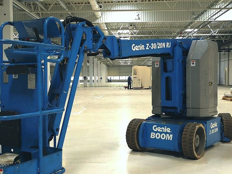 Moderne Technik hilft beim Aufbau