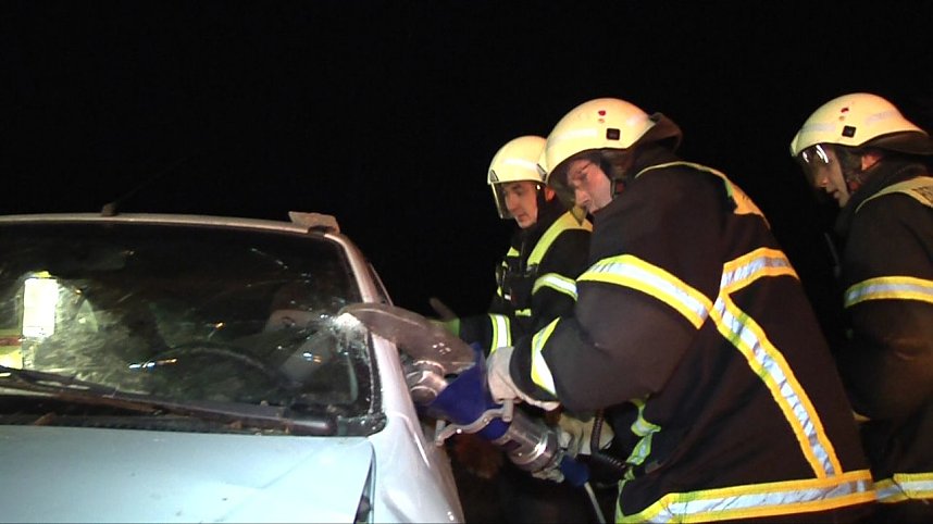 Einsatz entlang der neuen Strecke