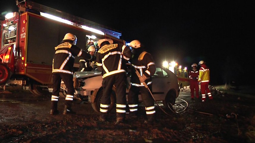 Einsatz entlang der neuen Strecke