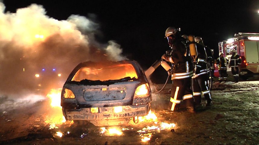 Einsatz entlang der neuen Strecke