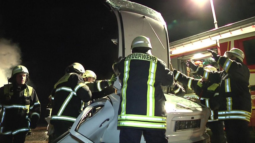 Einsatz entlang der neuen Strecke