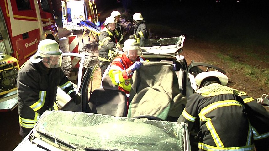 Einsatz entlang der neuen Strecke