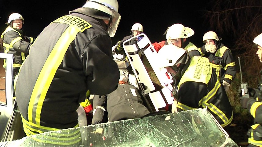 Einsatz entlang der neuen Strecke