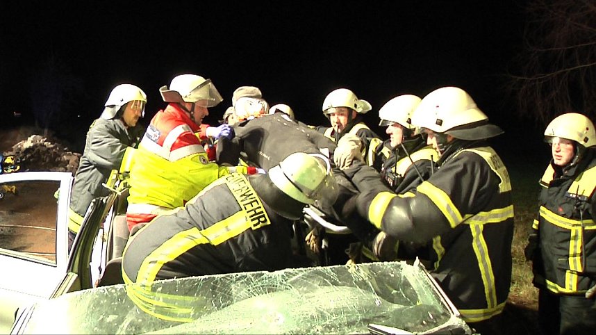 Einsatz entlang der neuen Strecke