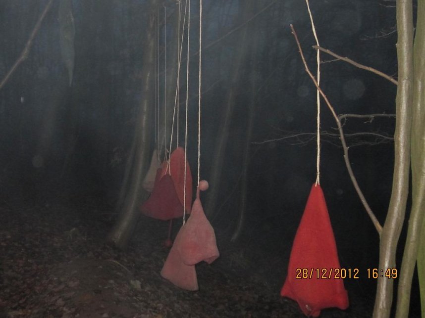 Mit Fackeln unterwegs