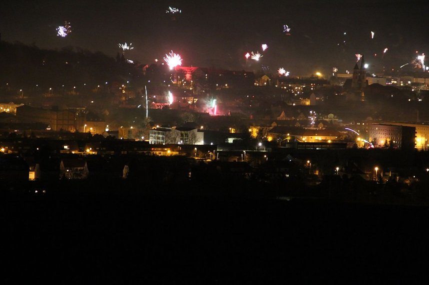 Feuerwerk &uuml;ber Nordhausen