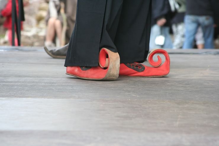 historisches Spektakel auf der Burgruine Hohnstein � schicke Schuhe