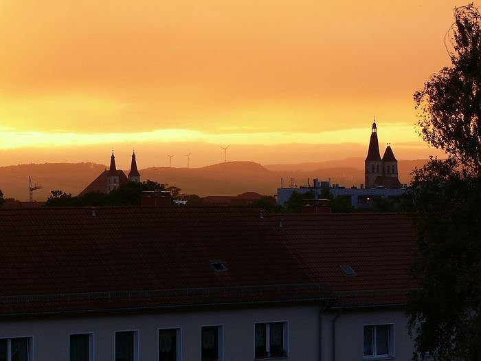 Abendhimmel &uuml;ber Nordhausen