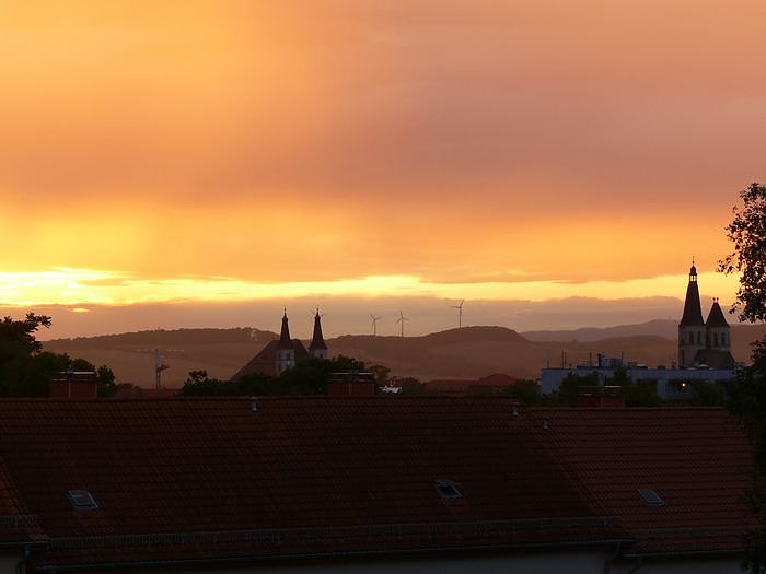 Abendhimmel &uuml;ber Nordhausen