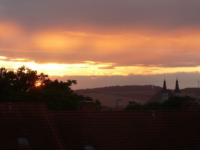 Abendhimmel &uuml;ber Nordhausen