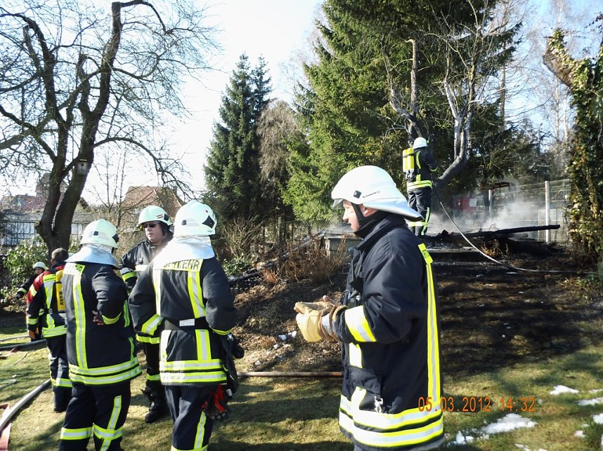 Gartenlaube brannte nieder