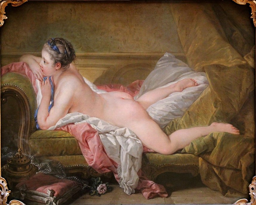 Erotik in der Kunst: Francois Boucher Das ruhende M&auml;dchen, 1752