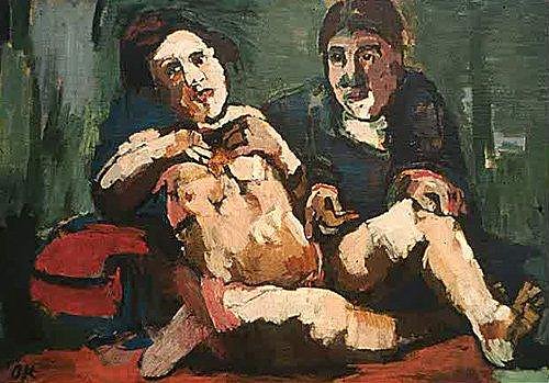 Erotik in der Kunst: Oskar Kokoschka Maler mit Puppe, 1920/ 21