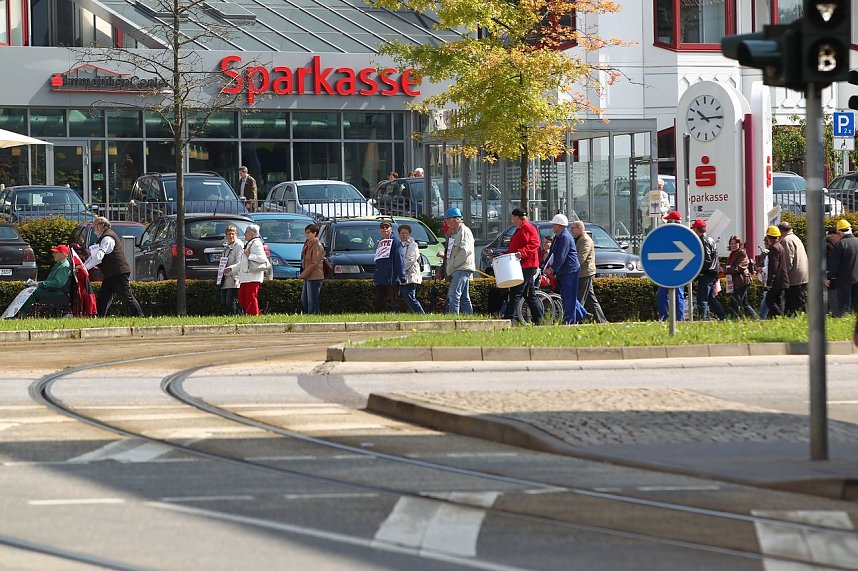 Rentenzug durch Nordhausen