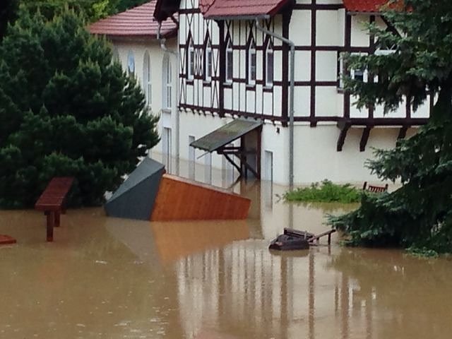 Hochwasser in Berga/Elster