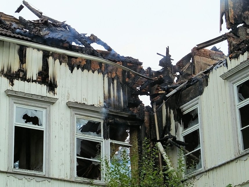 Albrechtshaus abgebrannt