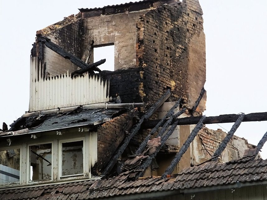 Albrechtshaus abgebrannt