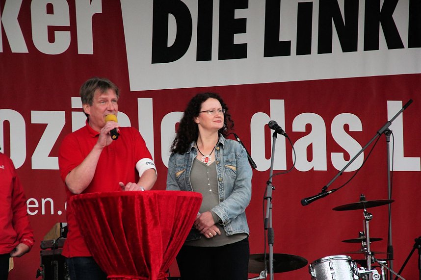 Linker Wahlkampf in Nordhausen
