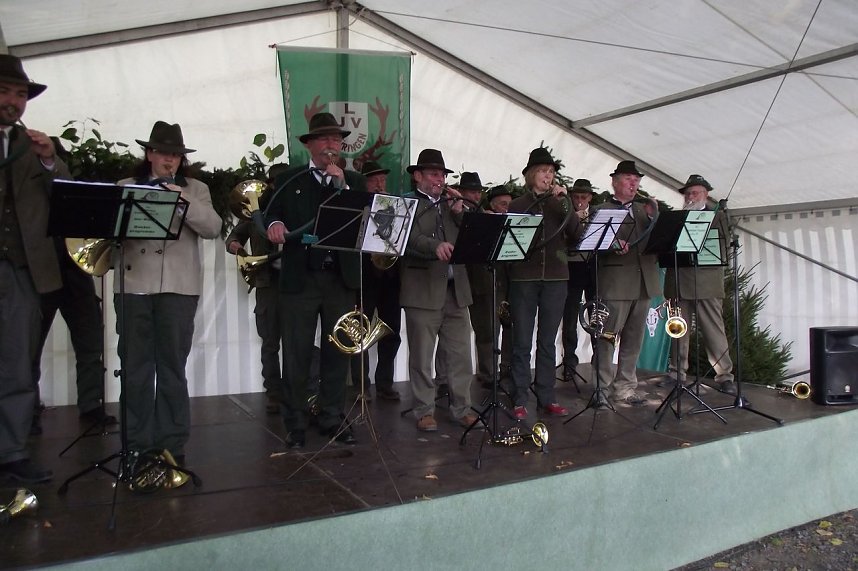Jagdhornbl&auml;ser auf der Burg