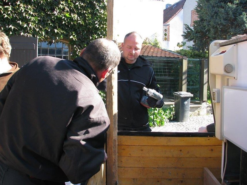 Kirmesvorbereitungen in Obergebra