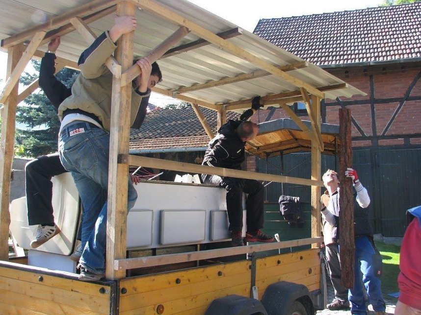 Kirmesvorbereitungen in Obergebra