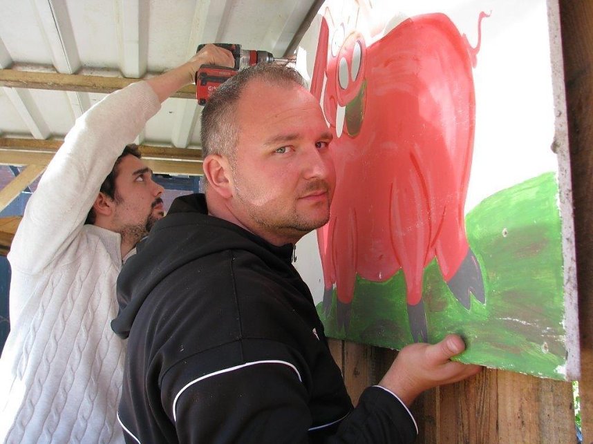 Kirmesvorbereitungen in Obergebra